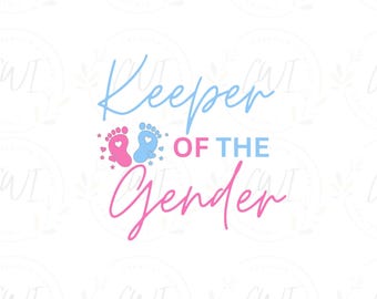 Transferencia para revelar el género del bebé, diseño para baby shower, impresión DTF, plancha de calor, camiseta, anuncio de embarazo, idea de regalo para futuros padres.