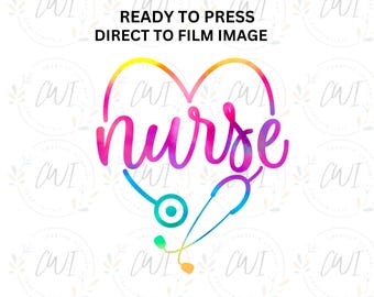 Nurse, RN DTF Transfer, Medical Love Iron-On Design, Ready to Press, DIY Shirt Art, Fun Gift for Nurses, Direct To Film, Medical Team
