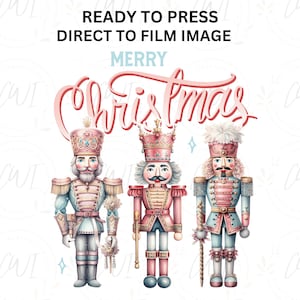 Merry Christmas Nutcracker DTF Transfer: Holiday Apparel Design