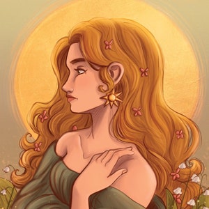 Postcard print - Lily of the valley illustration