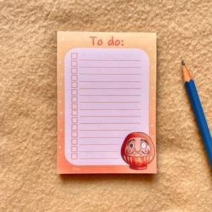 Notepad Daruma To do list / notes 50 sheets (7 x 10 cm). Daily planner