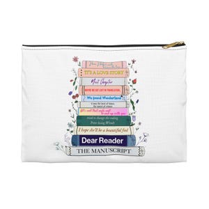 Tay fan reading literature eras books pencil case pouch.