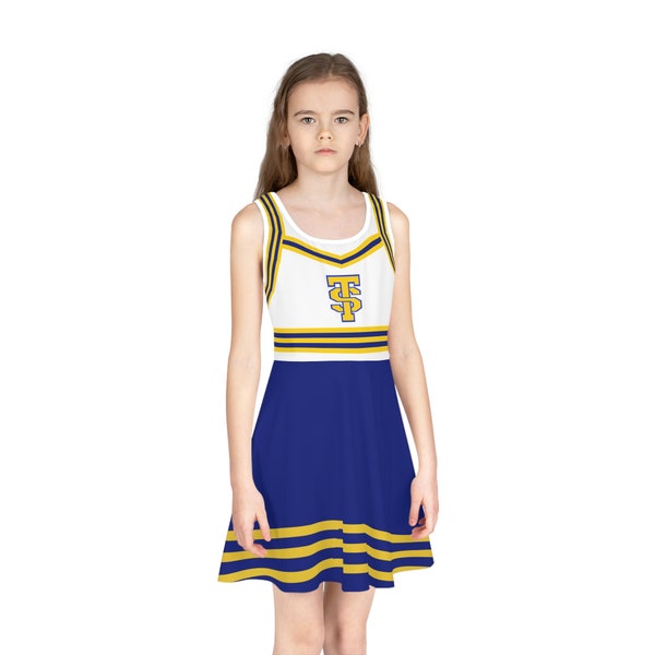 Déguisement Shake it Off Swiftie inspiré d'une pom-pom girl Robe sans manches pour fille