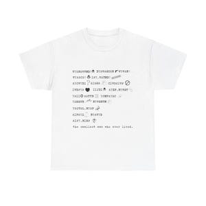 Smallest man bridge lyrics with icons t shirt