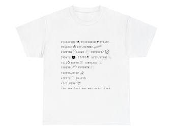 Kleinste Mann Brücke Liedtexte mit Symbolen T-Shirt