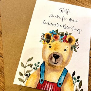 Bärige Grüße – Postkarte mit Herz
