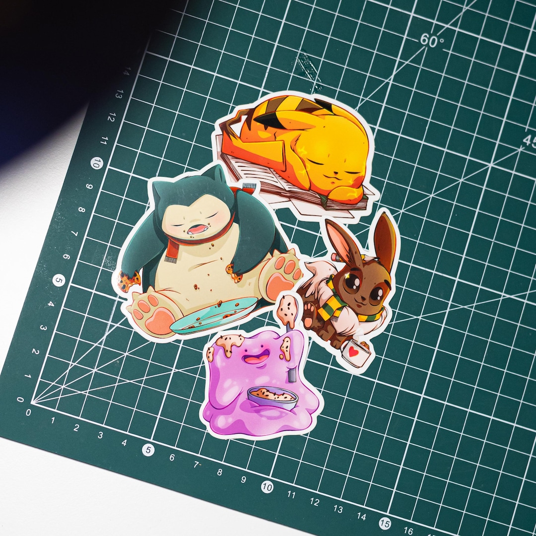 Grumpy Pokemon Sticker Pack Stickers Cosy Pokémon - Etsy