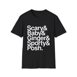 Spice Girls T-Shirt: Scary, Baby, Ginger, Sporty, Posh
