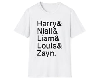 Koszulka One Direction: 1D Names, czarny tekst
