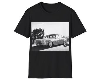 Black and White Mercedes-benz T-shirt, Mercedes-benz, W115