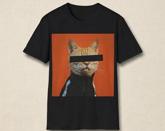 Funny Censored Cat T-Shirt: Novelty Cat Lover Gift