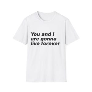 Oasis &#39;Live Forever&#39; Lyrics T-Shirt - 100% Cotton