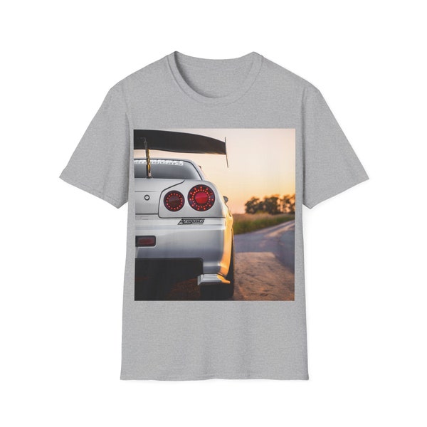 Nissan Skyline GT-R R34 T-Shirt, JDM, Nissan GTR, Nissan Skyline, Boyfriend Gift, Car Lover, R34 Skyline, Gift for Him, Gift for Her