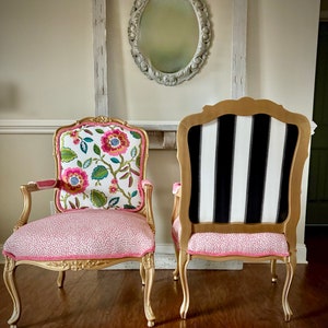 Custom Order Only - Pair of modern French Country Style Armchairs