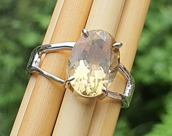 Golden Citrine Ring for Men * 925 Sterling Silver Ring * Handmade Jewelry * Natural Citrine Jewelry * November Birthstone* Boho Gift for Her