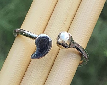 Semi Colon Ring * Adjustable Ring * Sterling Silver Ring * Semicolon Ring * Survivor Gift * Meaningful Ring * Symbolic Jewelry* Gift for Her