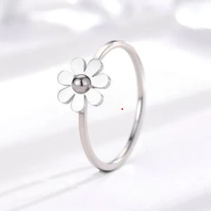 Sun Flower Ring Sterling * Daisy Flower Ring* 925 Sterling Silver Ring* Stackable Ring* Mothers Gifts* Sunflower Ring* Unique Gift for Her