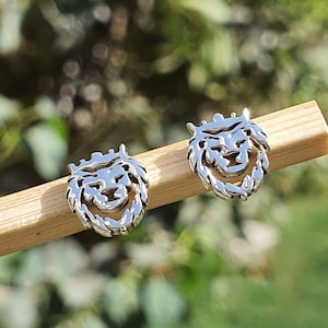Animal Kingdom Earrings | Lion of Judah | Lion King  Rastafari | The Lion King | Stud Earrings | Nickel Free | Animal Jewely | Gift for Him