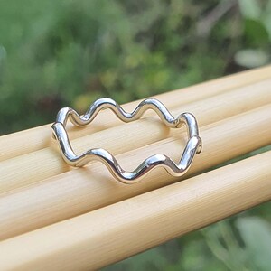 Gold Wave Ring * Sterling Silver Wave Ring * Ocean Wave Jewelry * Beach Jewelry * Dainty Stacking Ring * Zig Zag Ring * Minimalist Jewelry