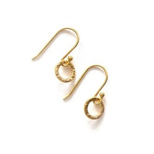 Gold Hammered Earrings for Women* 925 Sterling Silver* Handmade Gift Ideas* Women&#39;s Jewelry* Gold Earrings * Hammered Jewelry * Gift for Her