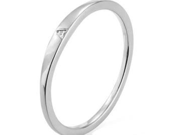 Sterling Silver Tiny Initial Ring * Custom Letter * Skinny *  Personalized Ring with your Name Choice