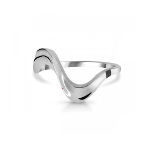 Surf Wave Ring* Sterling Silver* Beach Jewelry* Solid Silver Ring* Ocean Wave Jewelry* Wave Ring Womens* Simple Plain Silver Wave Ring