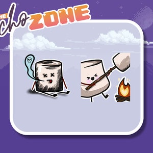 FUNNY MARSHMALLOW (Set of 2) Emote set! Twitch | Discord Emotes