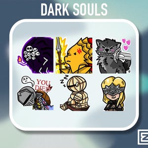 Ensemble d'émotes DARK SOULS (Lot de 6) Nito, Ornstein, Sif et plus ! Twitch | Emotes Discord