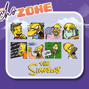 SIMPSON&#39;S (Set of 8) Emote set MEME&#39;S REIMAGED! Twitch | Discord Emotes