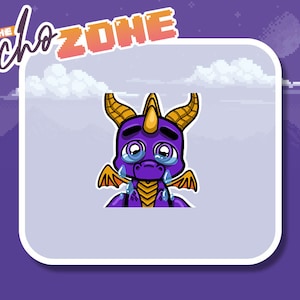 SPYRO SAD PS1 Retro gaming Twitch emote | Discord Emotes