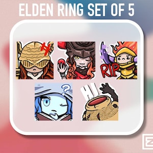 ELDEN RING 5 set EMOTE Ranni Radahn Mesmer Malenia Twitch | Discord Emotes