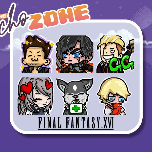 Final Fantasy 16 XVI (SET OF 6) Twitch | Discord Emotes