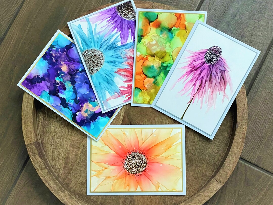 Hand Painted 5x7 Blank Cards and Envelopes All Any Occasion, Originals