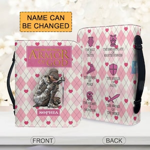Christianartbag Bible Cover, Put On The Full Armor Of God Personalized Bible Cover, Personalized Bible Cover, Christmas Gift.