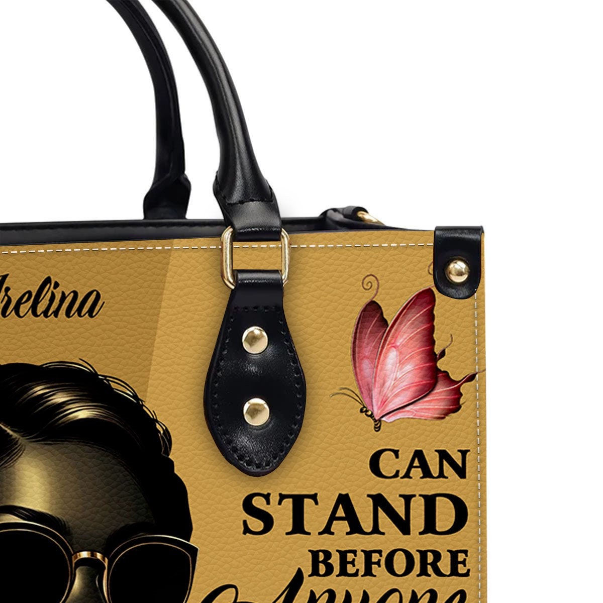 Personalized Empowerment Leather Handbag - Stand Boldly