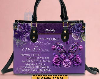 Custom Engraved Leather Handbag - Elegance & Faith Combined - CHRISTIANARTBAG