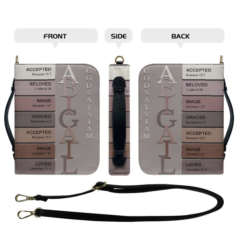 CHRISTIANARTBAG Bible Cover - Uncover the sacred meaning of your name - Personalized Bible Cover.