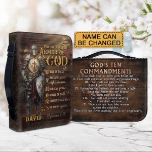 Christianartbag Bible Cover, Armor Of God Bible Cover, Personalized Bible Cover, Warrior of God Bible Cover, Christian Gifts.