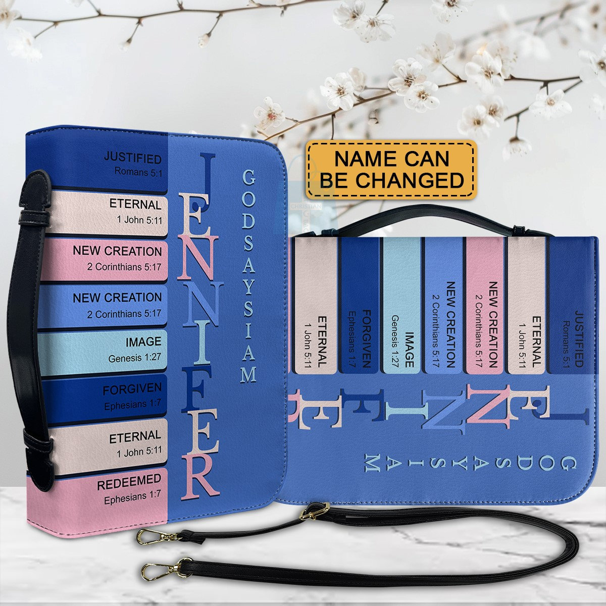 CHRISTIANARTBAG Bible Cover - Uncover the sacred meaning of your name - Personalized Bible Cover.