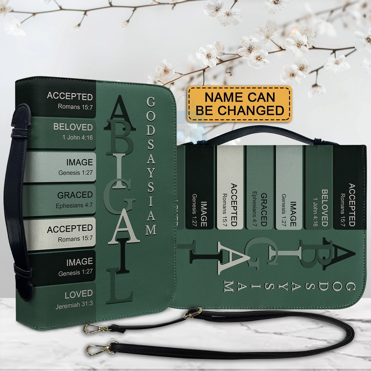 CHRISTIANARTBAG Bible Cover - Uncover the sacred meaning of your name - Personalized Bible Cover.
