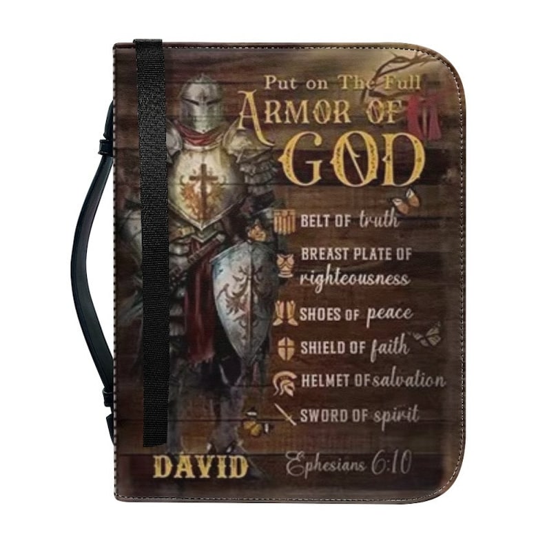 Christianartbag Bible Cover, Armor of God Bible Cover, Personalized Bible Cover, Warrior of God