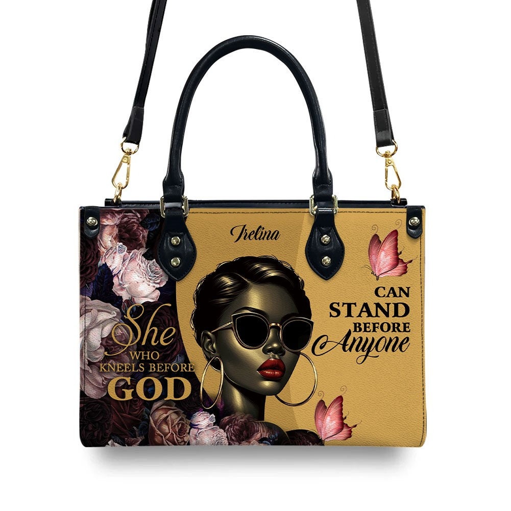 Personalized Empowerment Leather Handbag - Stand Boldly