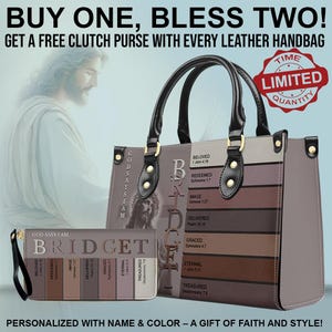 Uncover the sacred meaning of your name - Personalized Leather Handbag – Free Clutch Purse | CHRISTIANARTBAG