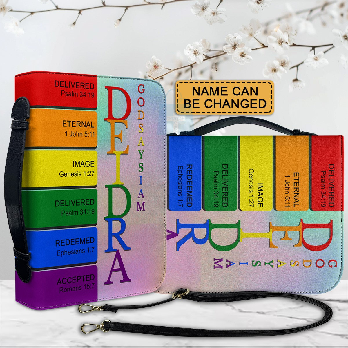 CHRISTIANARTBAG Bible Cover - Uncover the sacred meaning of your name - Personalized Bible Cover.