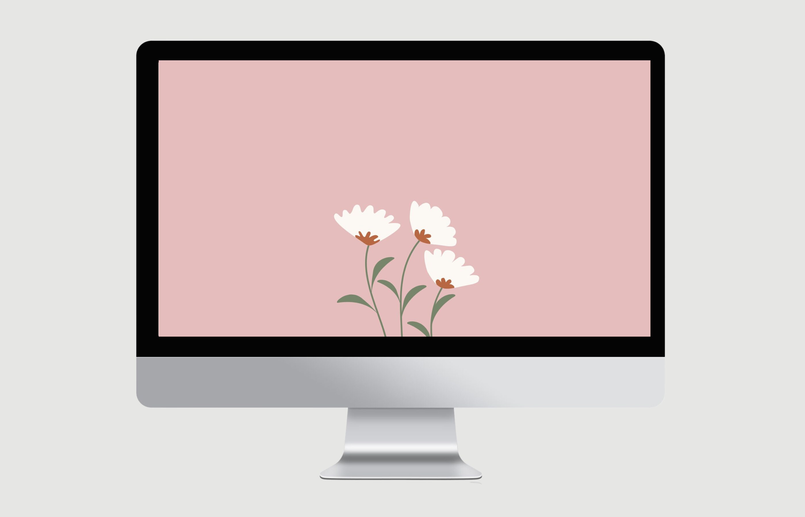 Floral Minimalist Desktop Wallpaper Quote Desktop Wallpaper Etsy