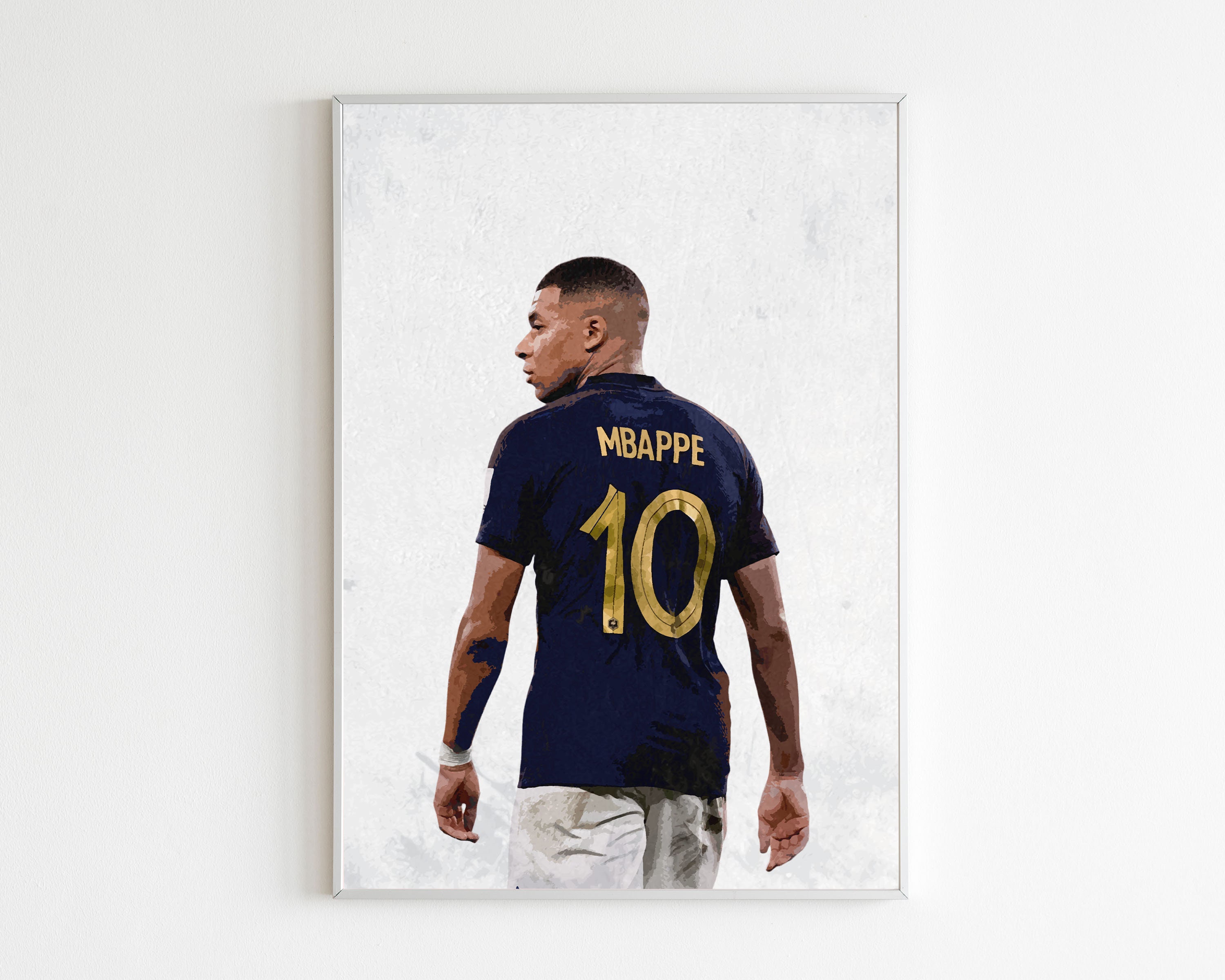 Kylian Mbappe France Poster 2023, Wall Art, Decor, Football, Soccer ...