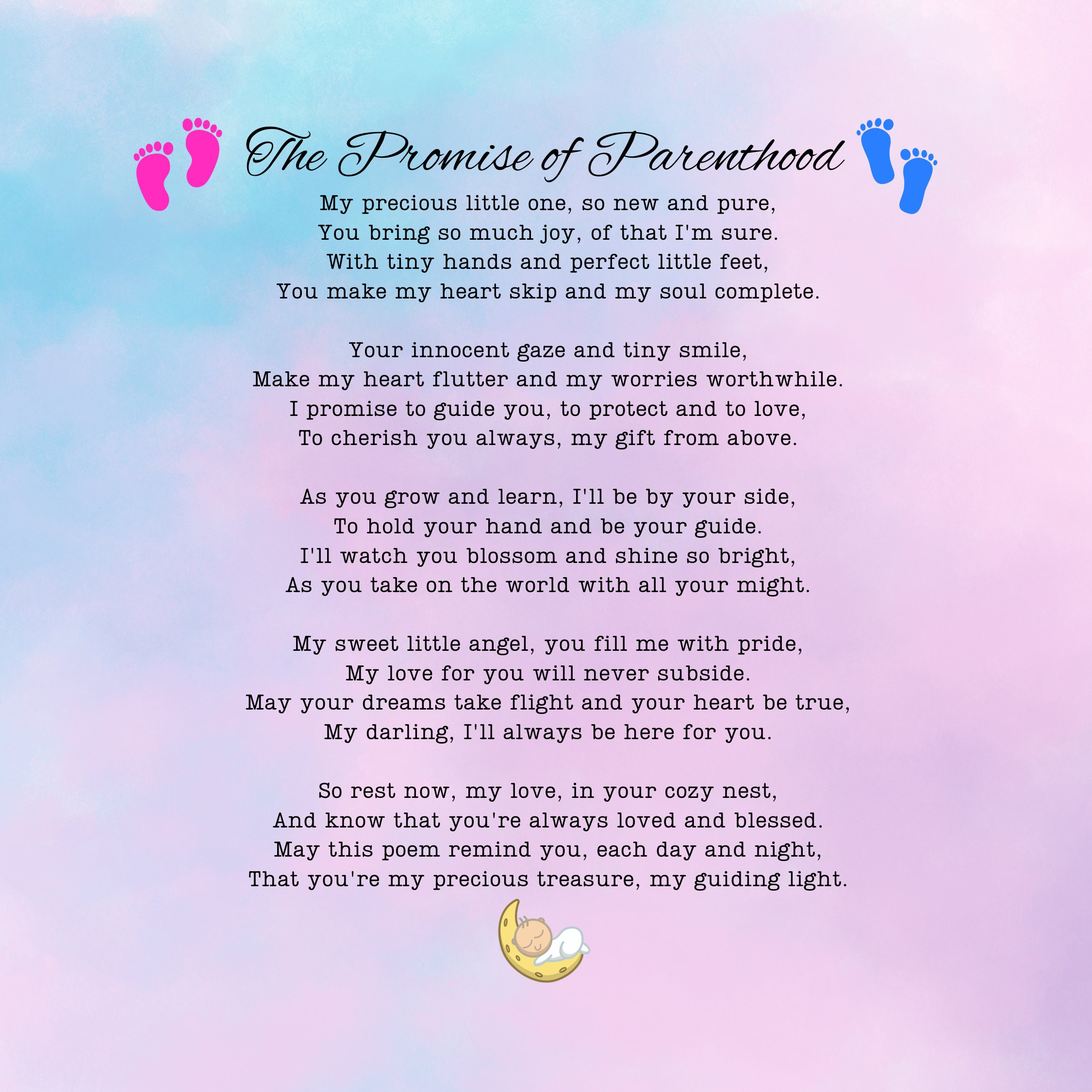 Parenthood Poem - Etsy