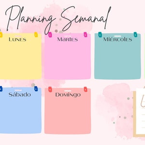 Weekly planning (Spanish)