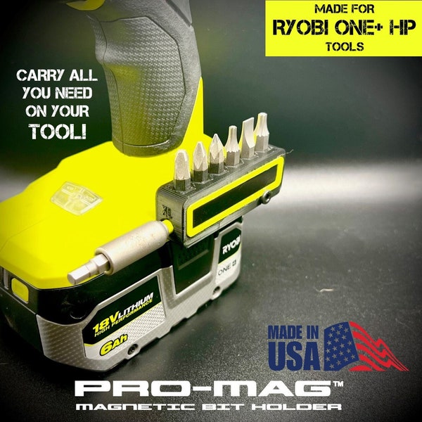 Ryobi One+ HP Pro-Mag™ V3.0 Low Profile Magnetic Bit Holder *Made in USA*