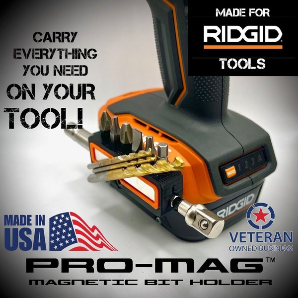 RIDGID 18v Pro-Mag™ V3.0 Upgraded Magnetic Bit Holder * Made in USA*